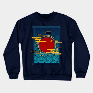 sun and wave Crewneck Sweatshirt